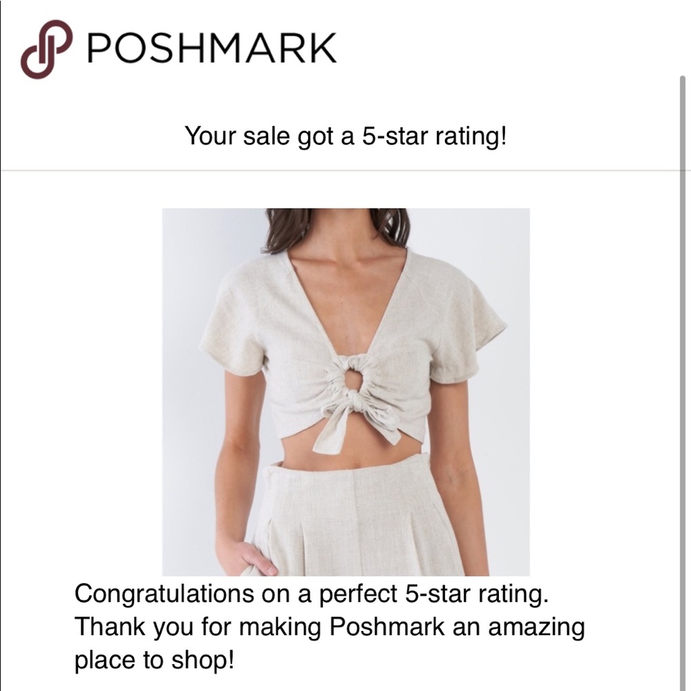 Oatmeal Beige Open Back Crop Top - Picture 9 of 9